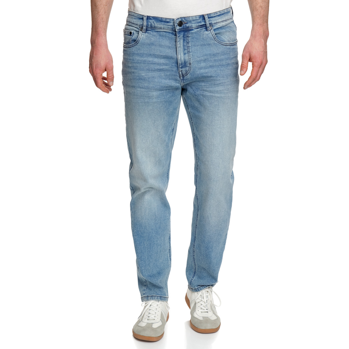 Heren relaxed jeans met used-washing