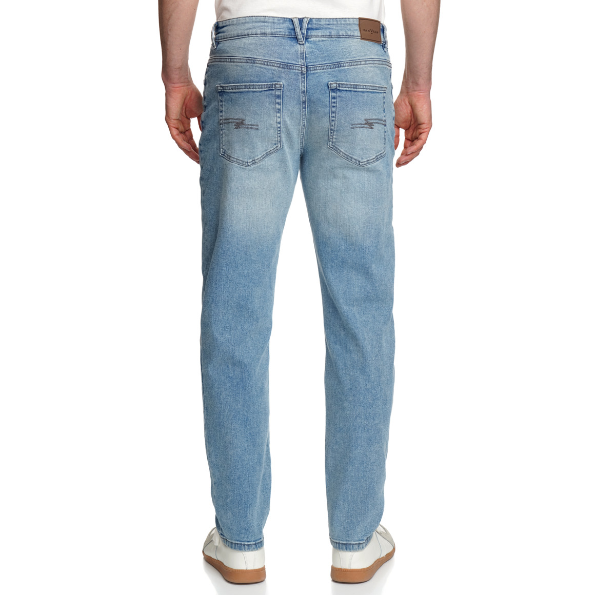 Heren relaxed jeans met used-washing