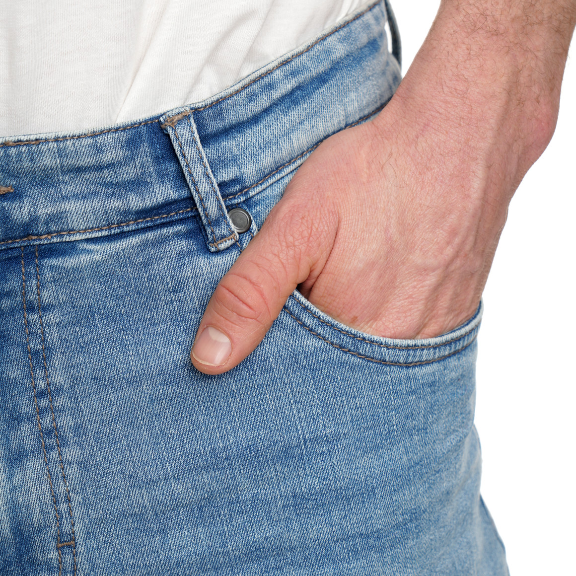 Heren relaxed jeans met used-washing