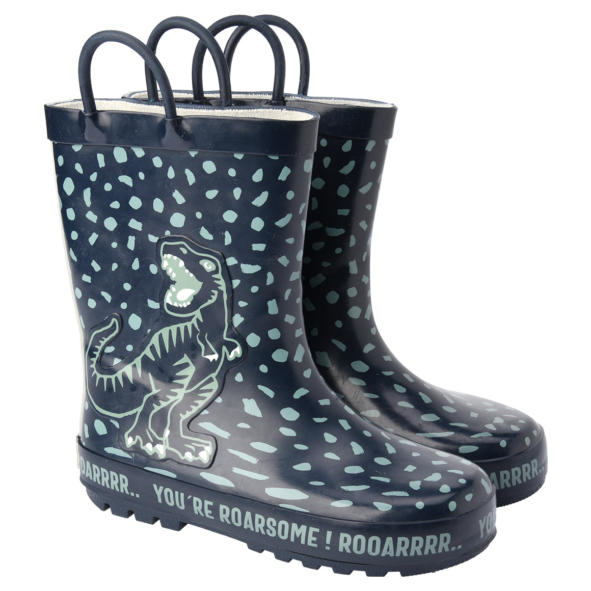 Jungen Gummistiefel mit Dino-Motiv