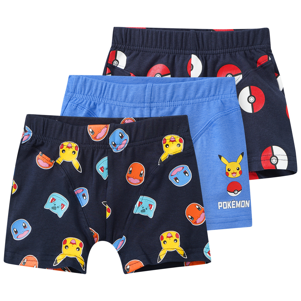 3 Pokémon Boxer mit Prints