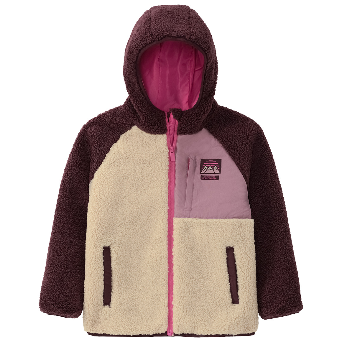Mädchen Teddyjacke mit Kapuze