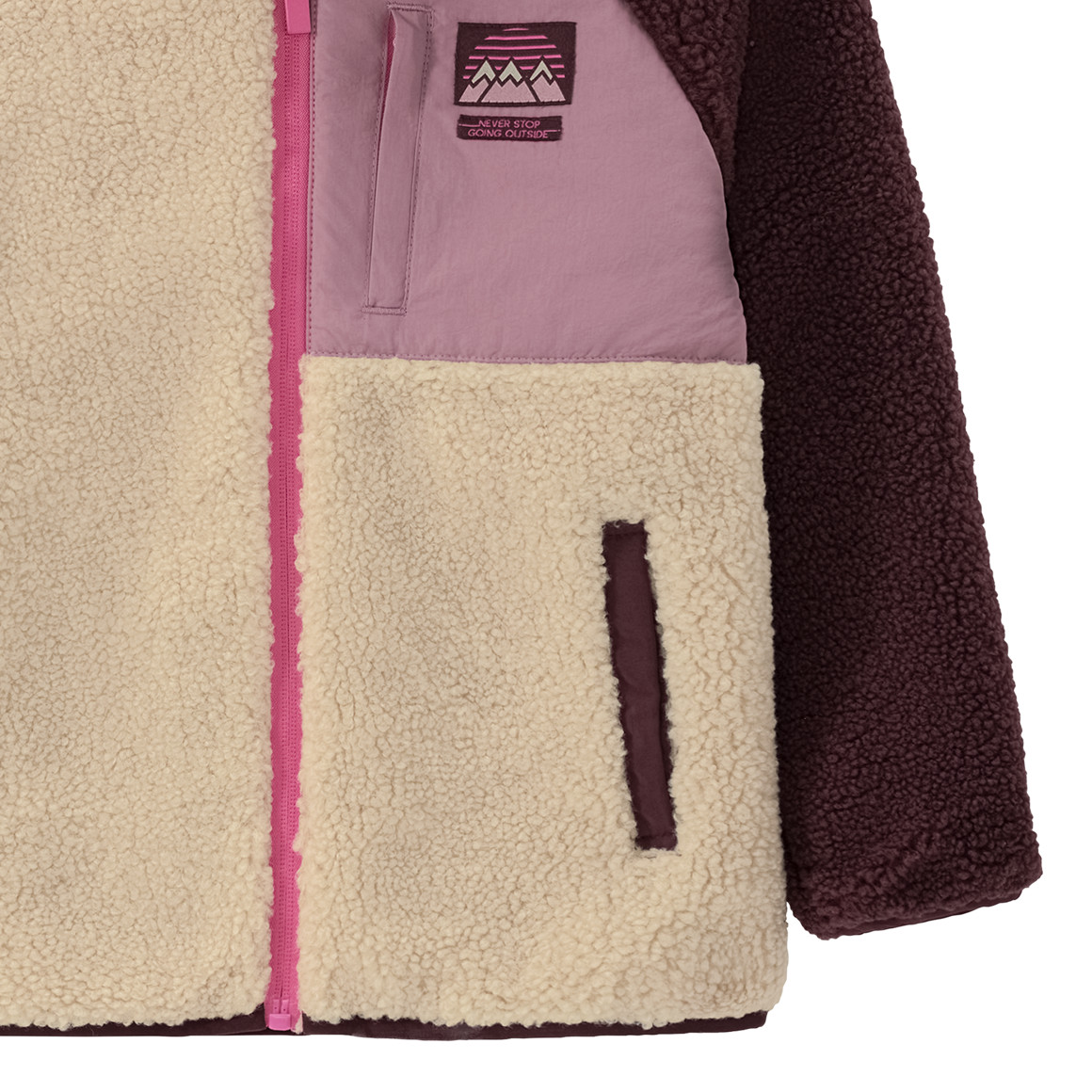 Mädchen Teddyjacke mit Kapuze