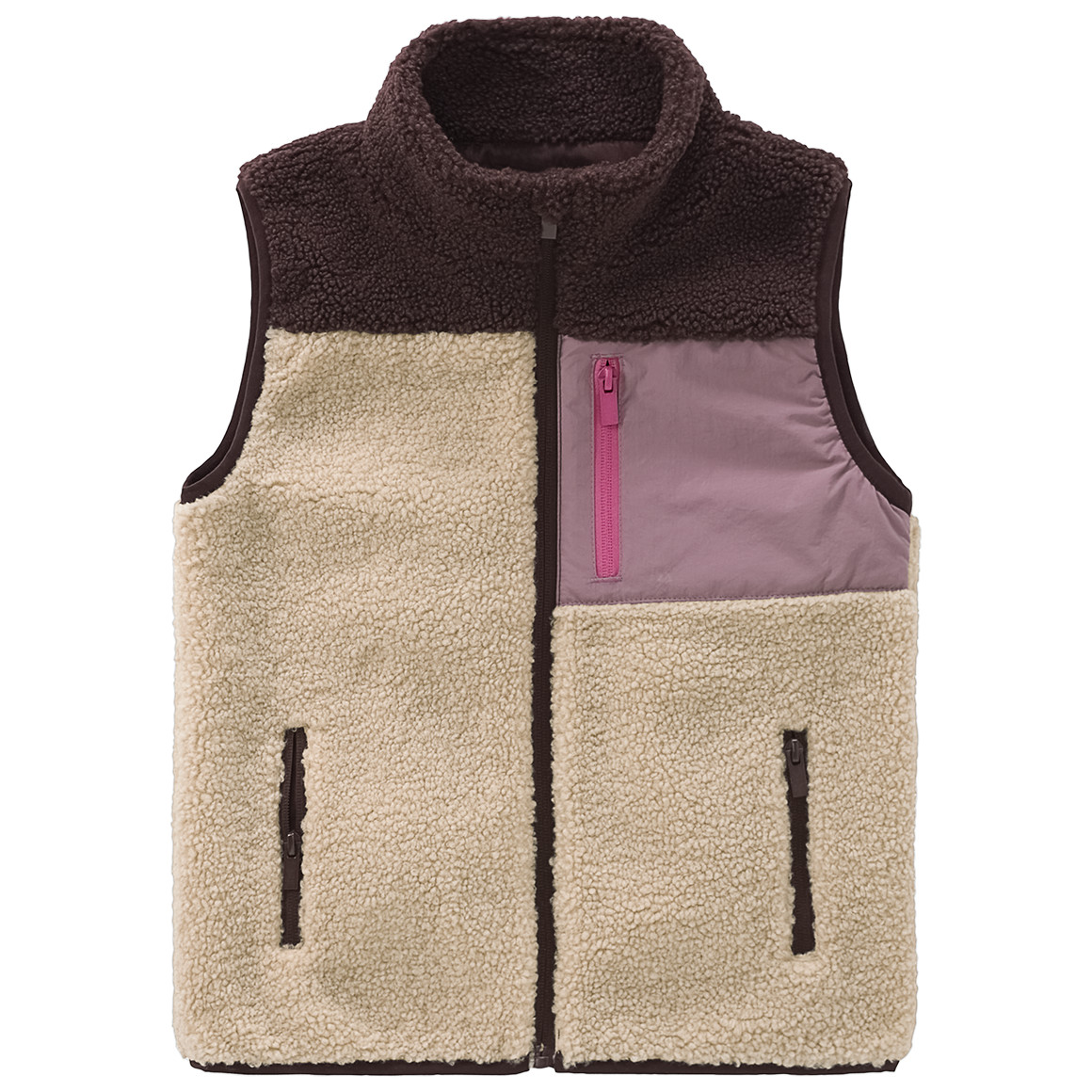 Mädchen Teddyweste mit Taschen