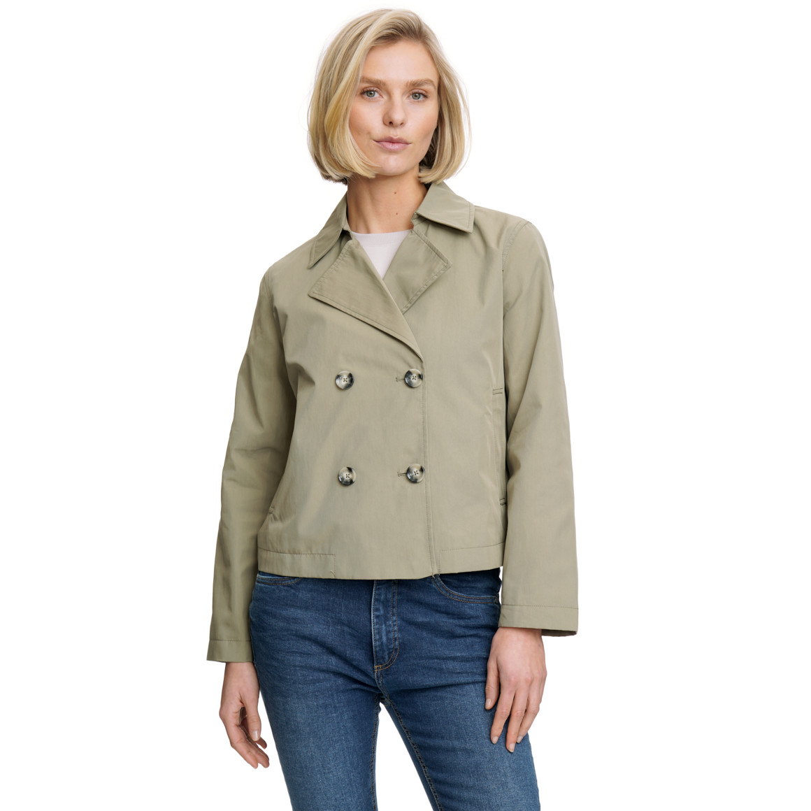 Damen Trenchjacke mit doppelter Knopfreihe