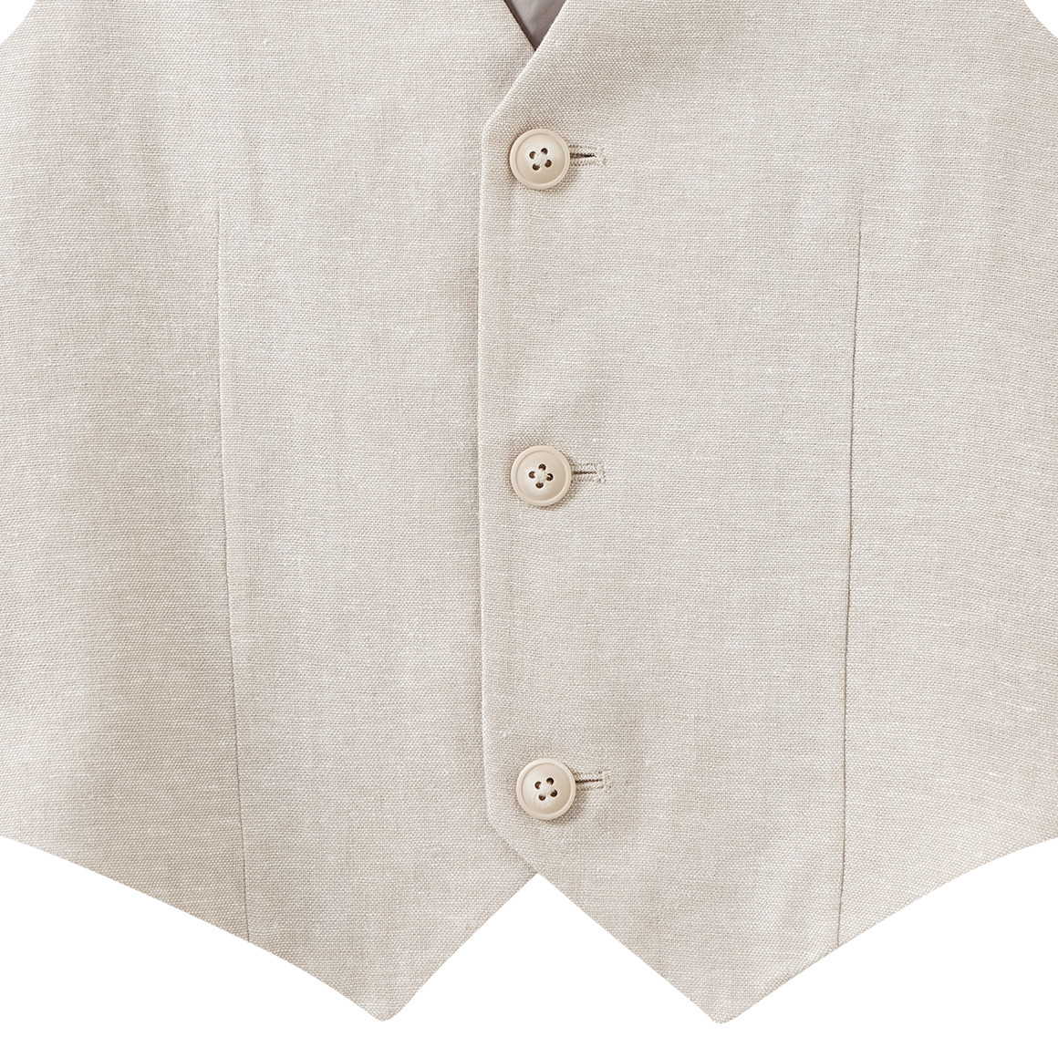 Linnen gekleed jongensvest met knopen