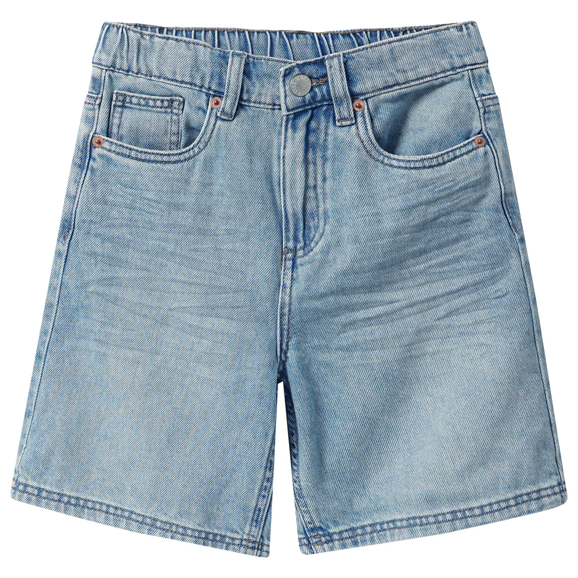 Jungen Jeans-Shorts mit Faltenwaschung