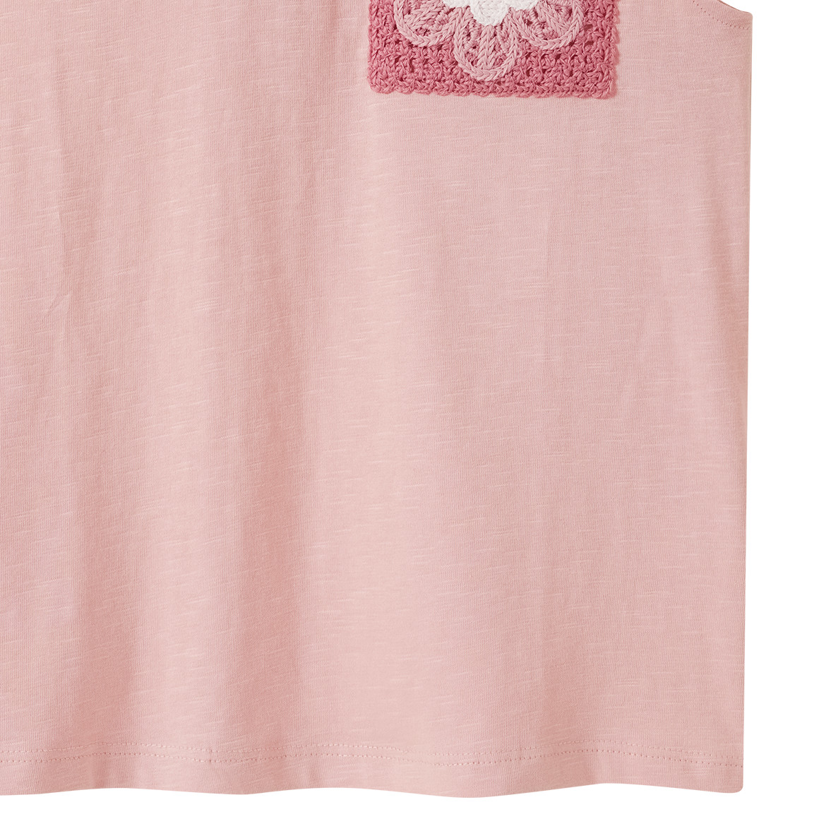 Meisjes T-shirt met gehaakte zak