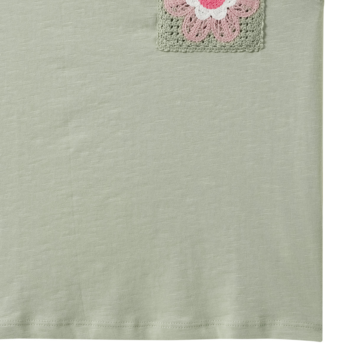 Meisjes T-shirt met gehaakt tasje
