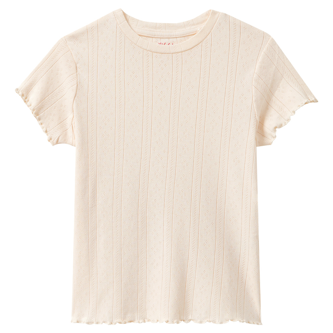 Mädchen T-Shirt mit Ajour-Muster