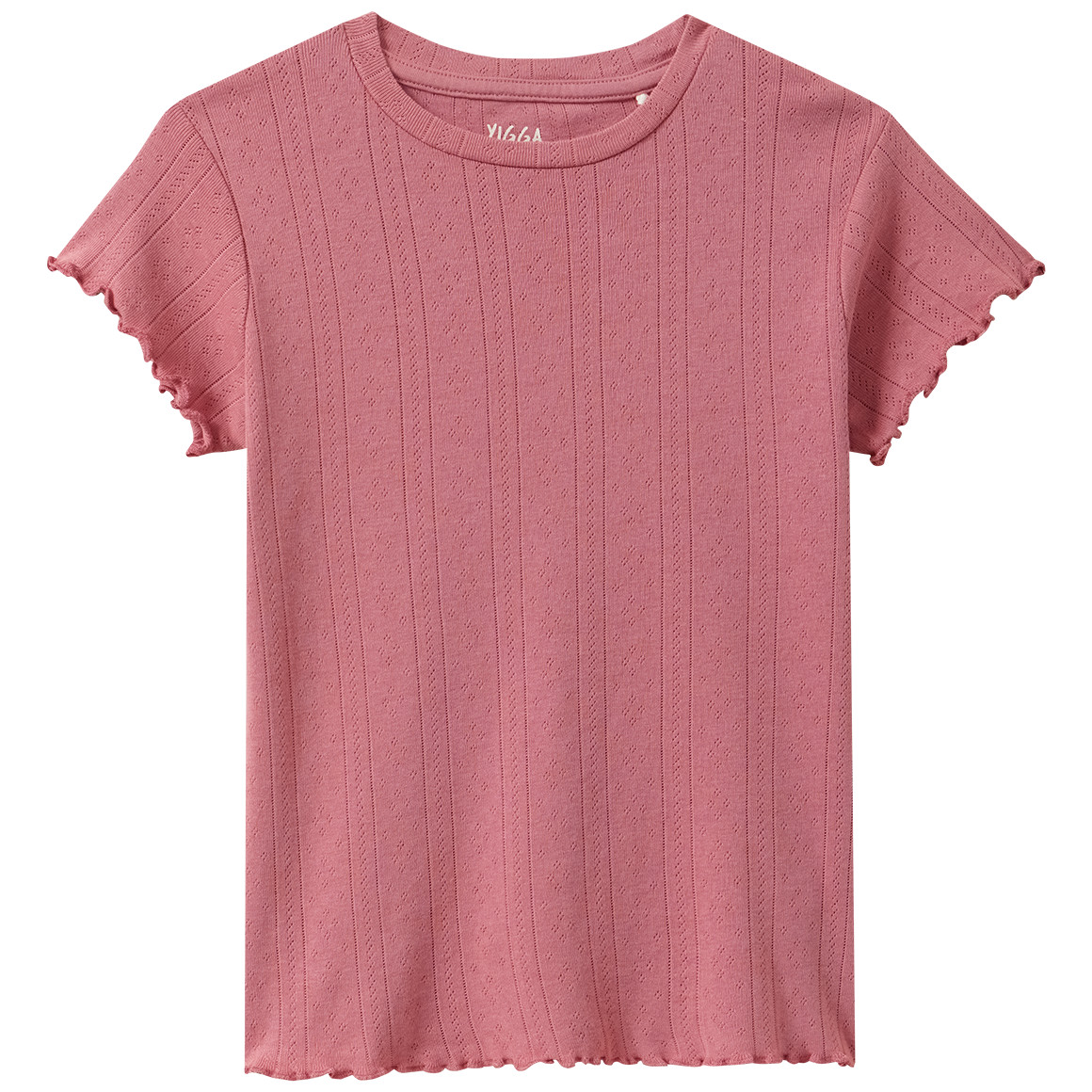 Mädchen T-Shirt mit Ajour-Muster