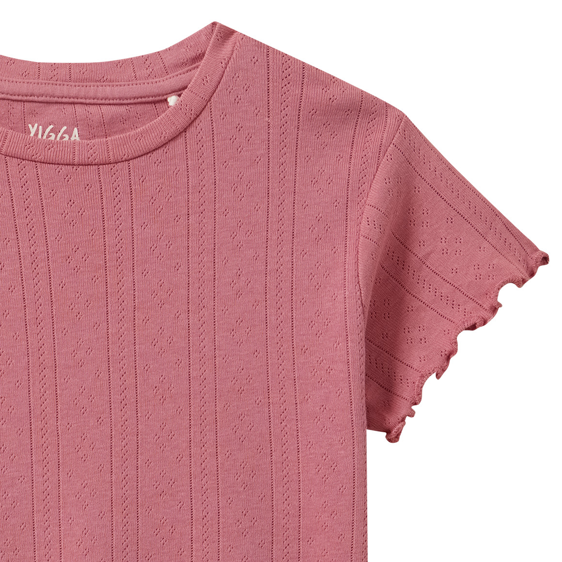 Mädchen T-Shirt mit Ajour-Muster
