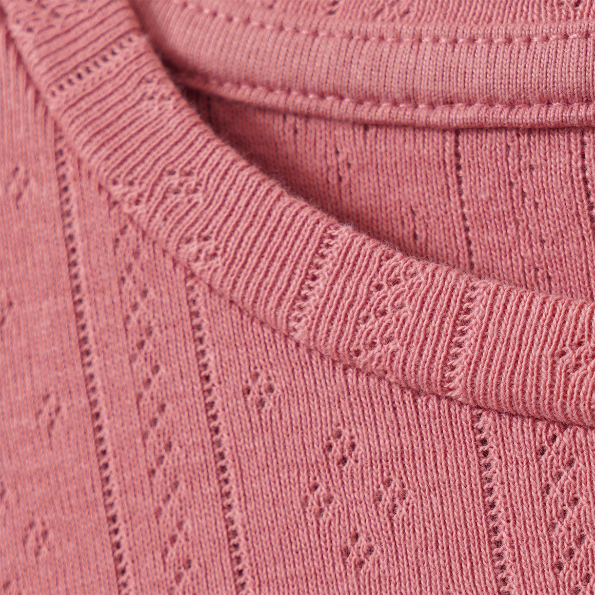 Mädchen T-Shirt mit Ajour-Muster