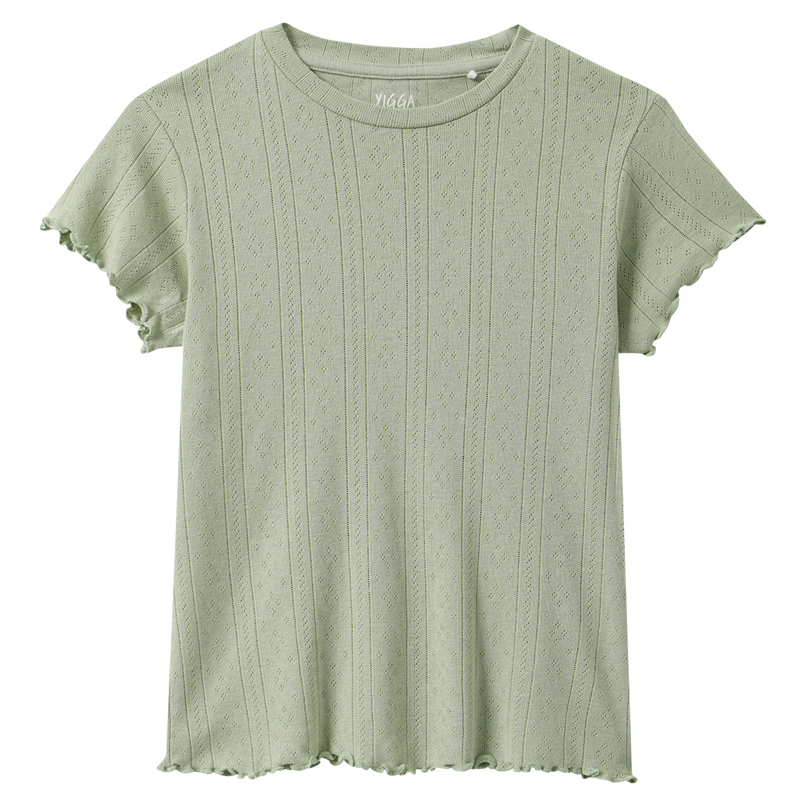 Mädchen T-Shirt mit Ajour-Muster