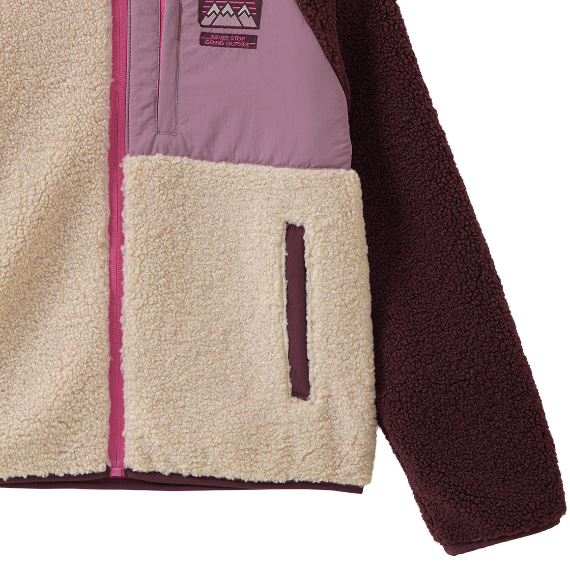 Mädchen Teddyjacke mit Kapuze