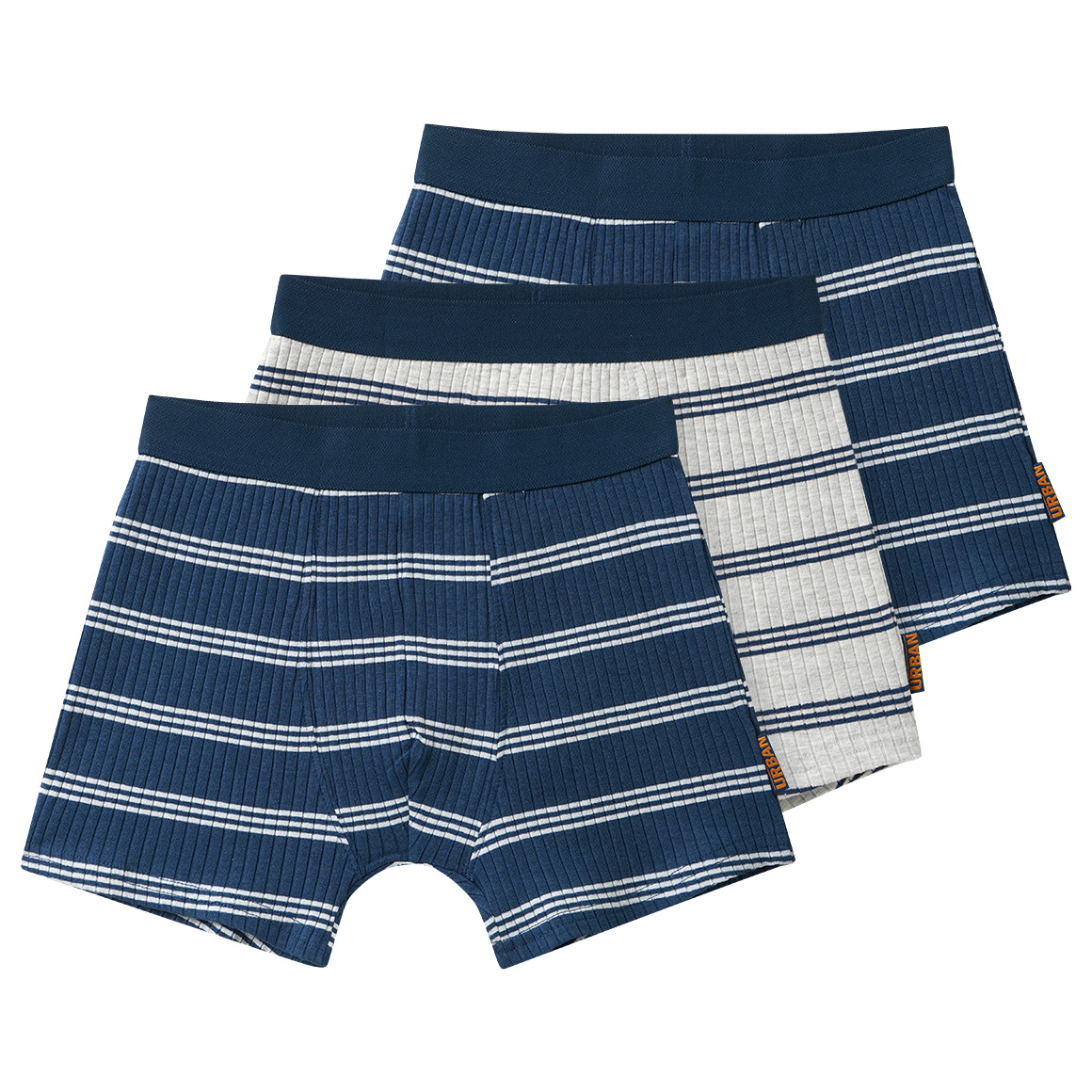 3 jongensboxers in ringel-look