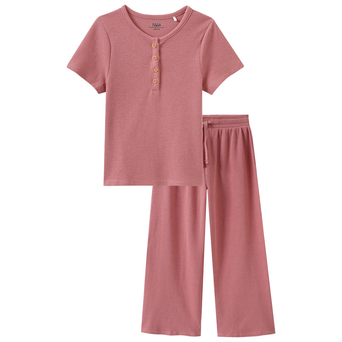 Mädchen Schlafanzug mit Waffel-Struktur