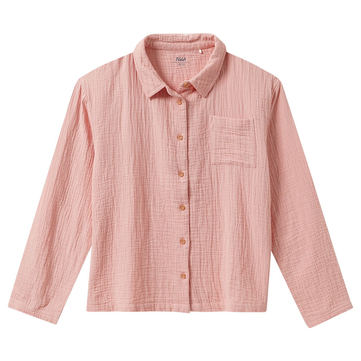 Mädchen Musselin-Schlafanzug in Unifarben