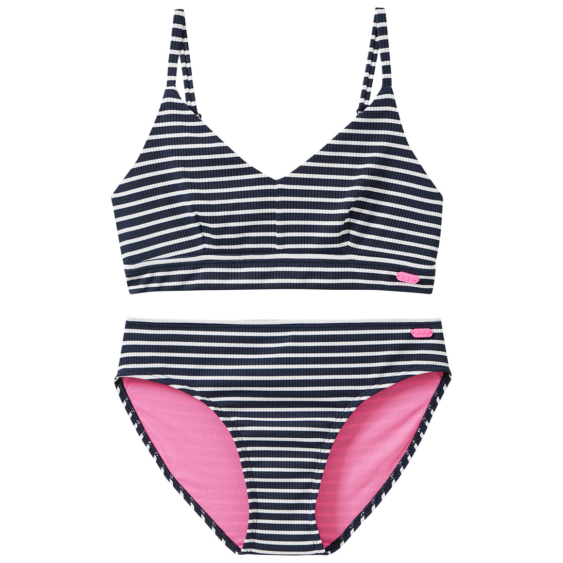 Mädchen Bikini mit Ripp-Struktur