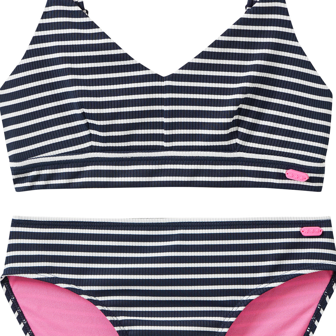 Mädchen Bikini mit Ripp-Struktur