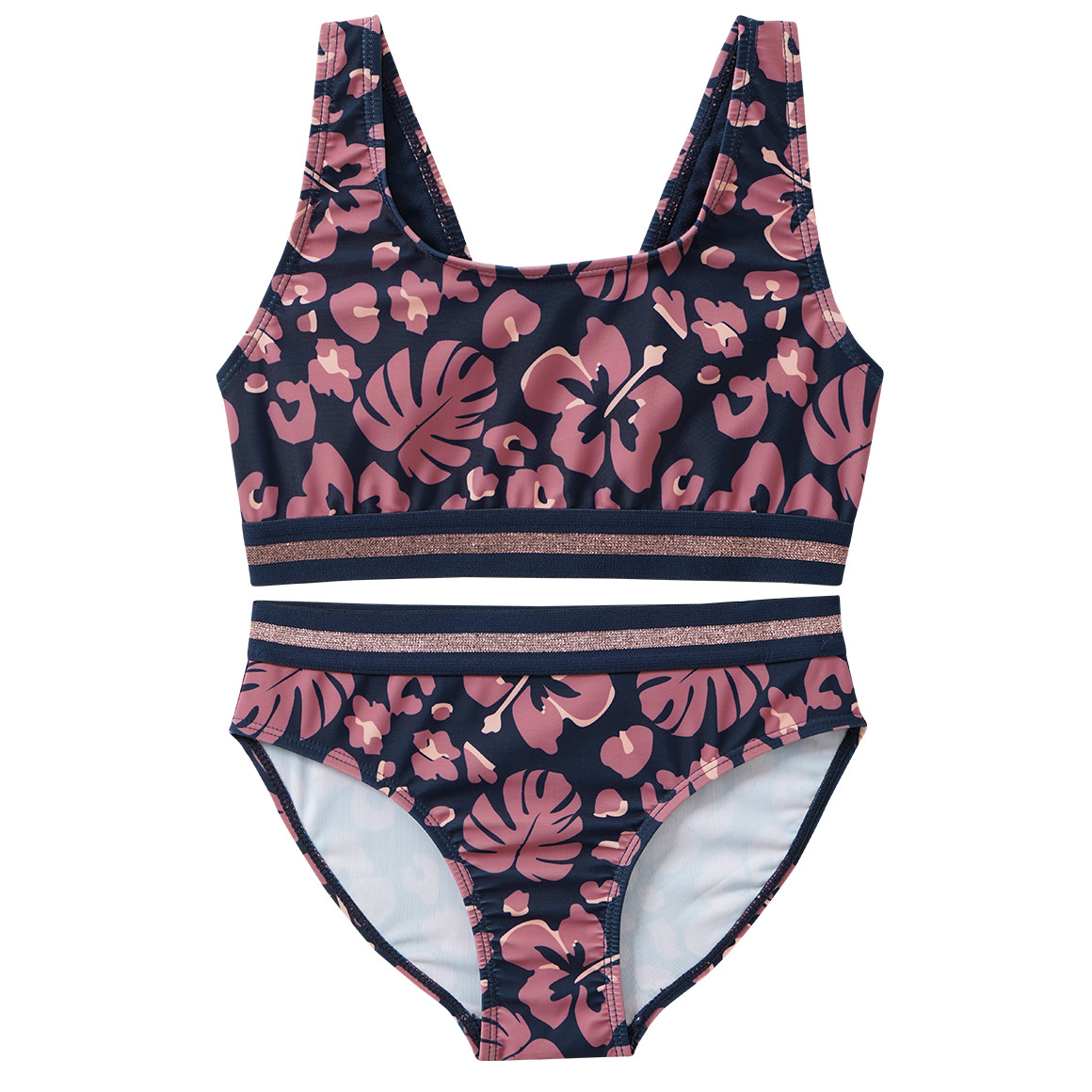 Mädchen Bikini mit Glitzer-Bund