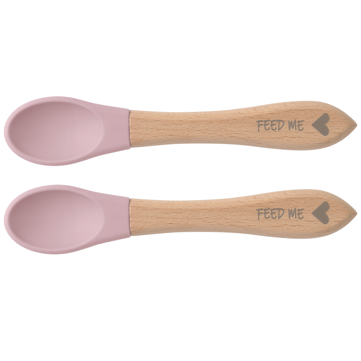 2 Silikon-Löffel mit Holzgriff