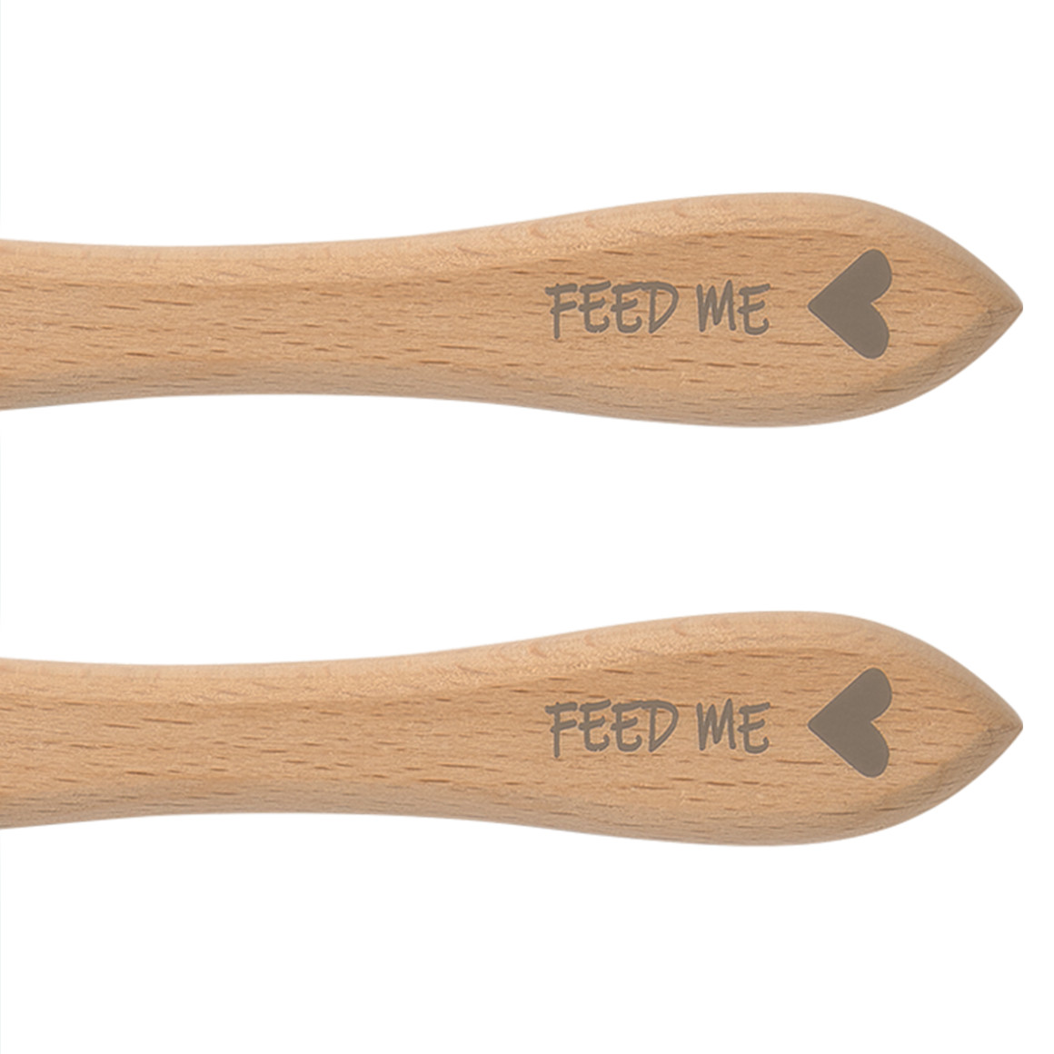 2 Silikon-Löffel mit Holzgriff