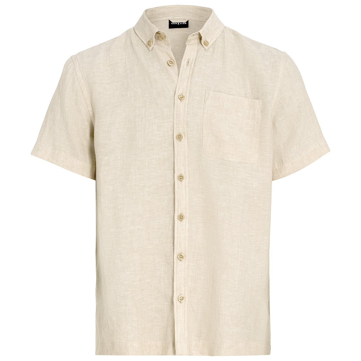 Herren Leinen-Hemd mit kurzen Ärmeln