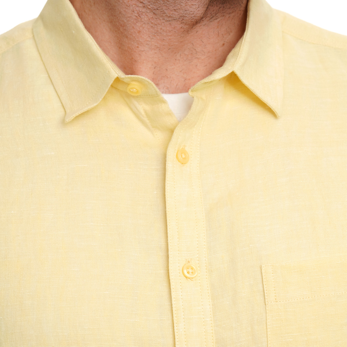 Herren Leinen-Hemd mit kurzen Ärmeln