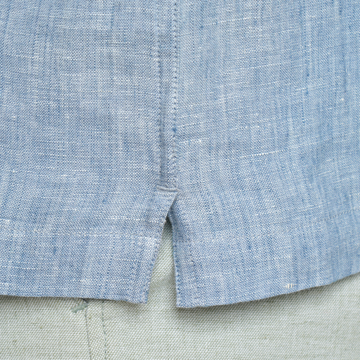 Herren Leinen-Hemd mit kurzen Ärmeln