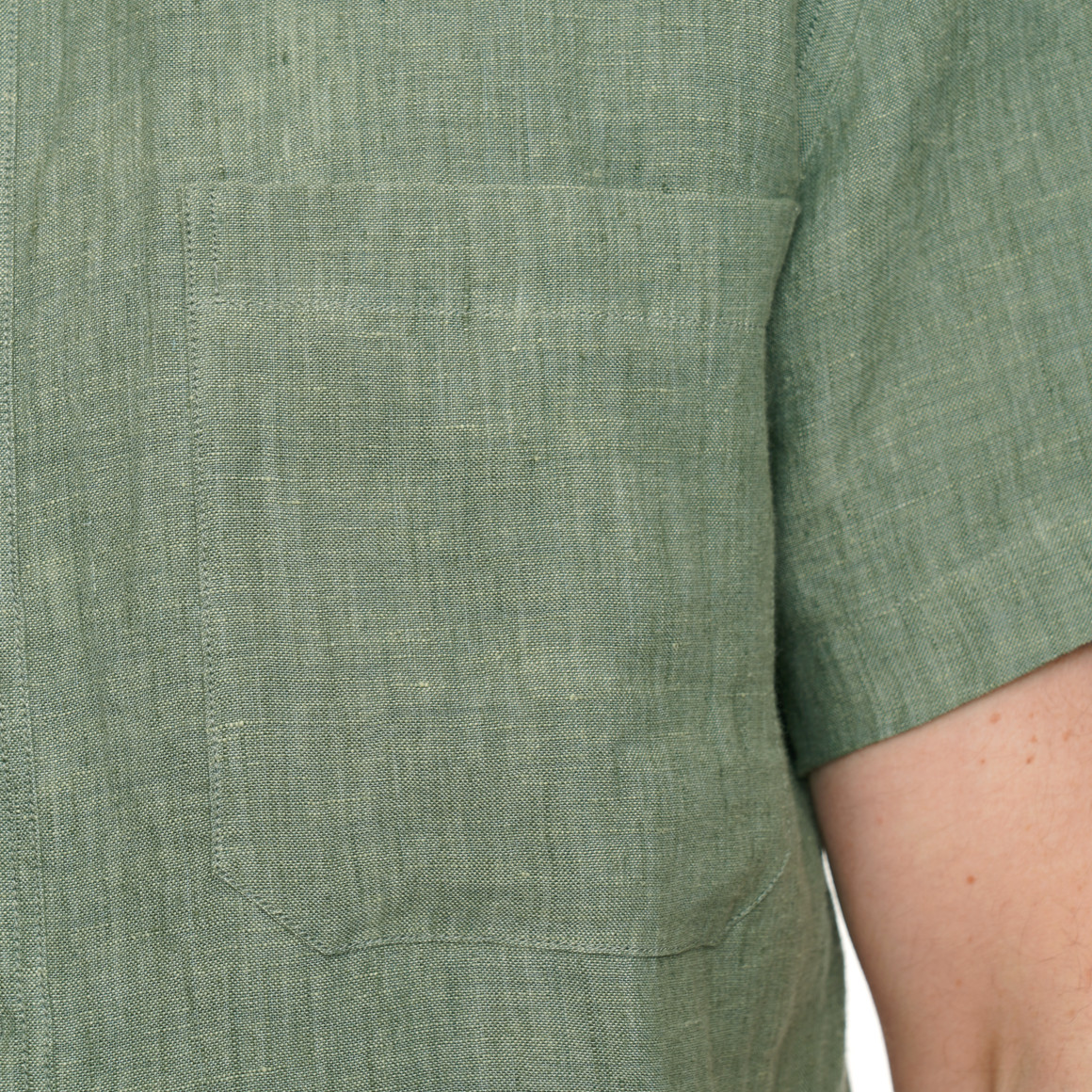 Herren Leinen-Hemd mit kurzen Ärmeln