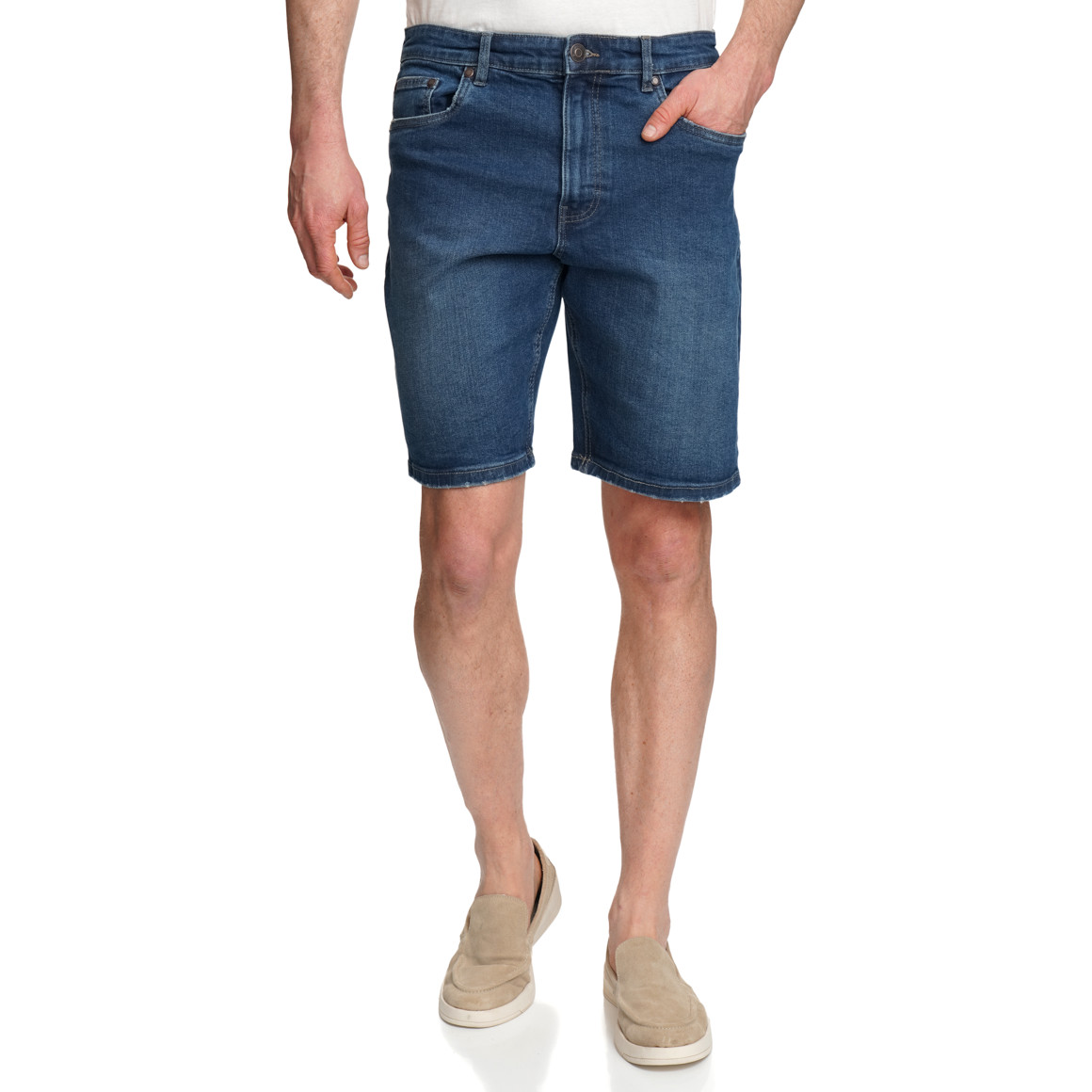 Herren Regular Jeansshorts in Denim-Optik