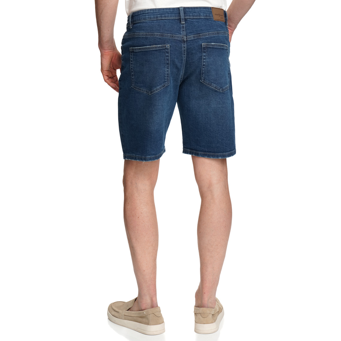 Herren Regular Jeansshorts in Denim-Optik