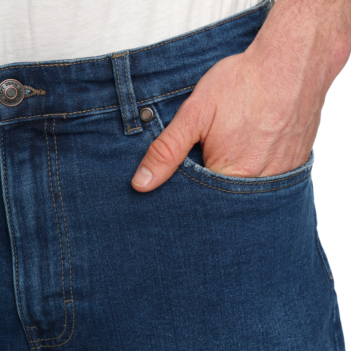 Herren Regular Jeansshorts in Denim-Optik