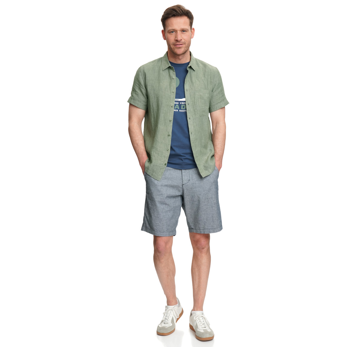 Herren Shorts mit Leinen
