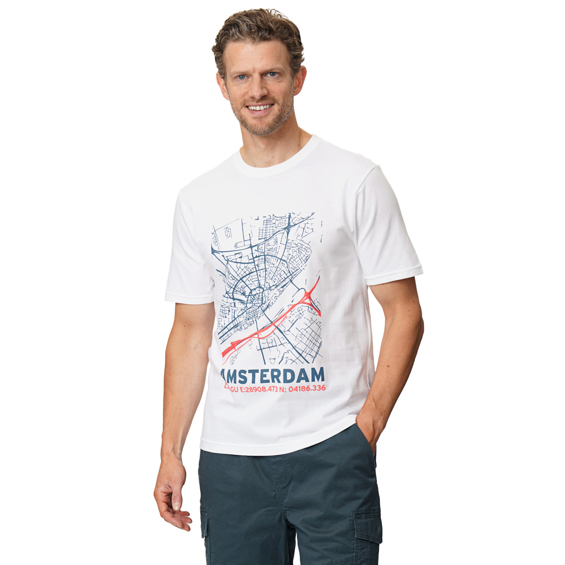 Herren T-Shirt mit Brust-Print