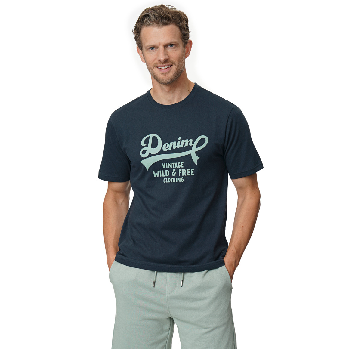 Herren T-Shirt mit Brust-Print