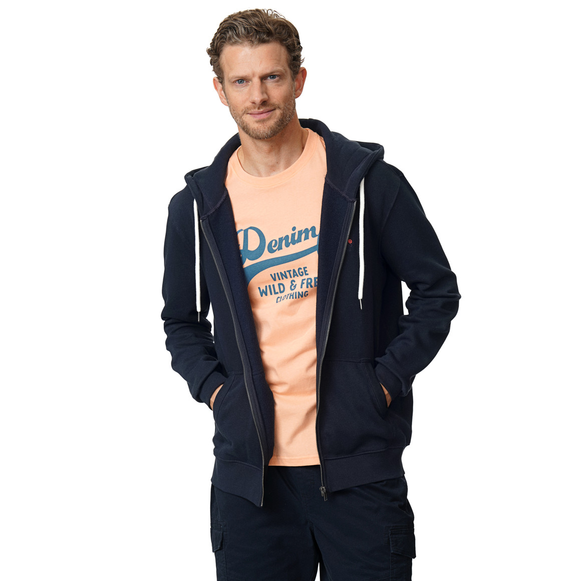 Herren Sweatjacke mit Kapuze