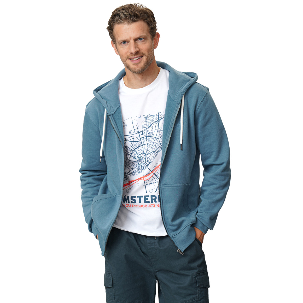 Herren Sweatjacke mit Kapuze