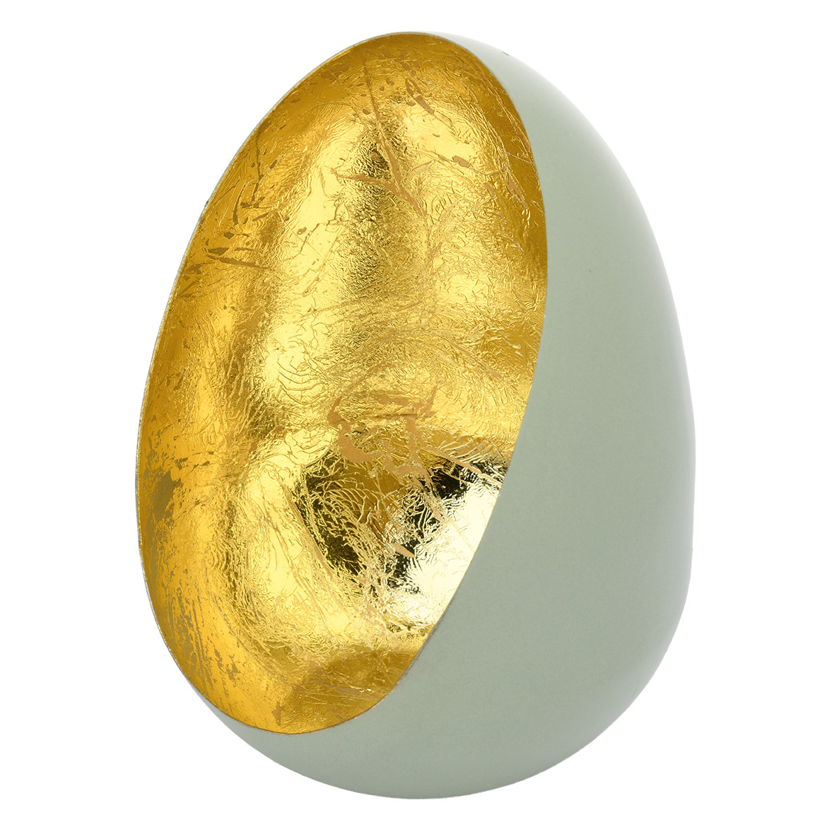 Grote theelichthouder in eivorm