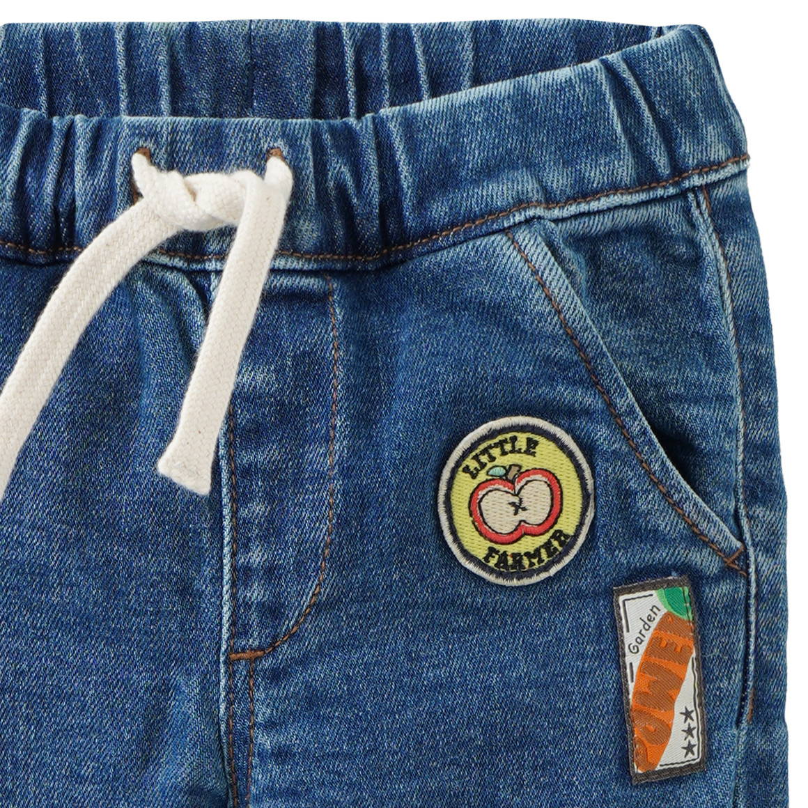 Baby pull-on jeans met stiksel