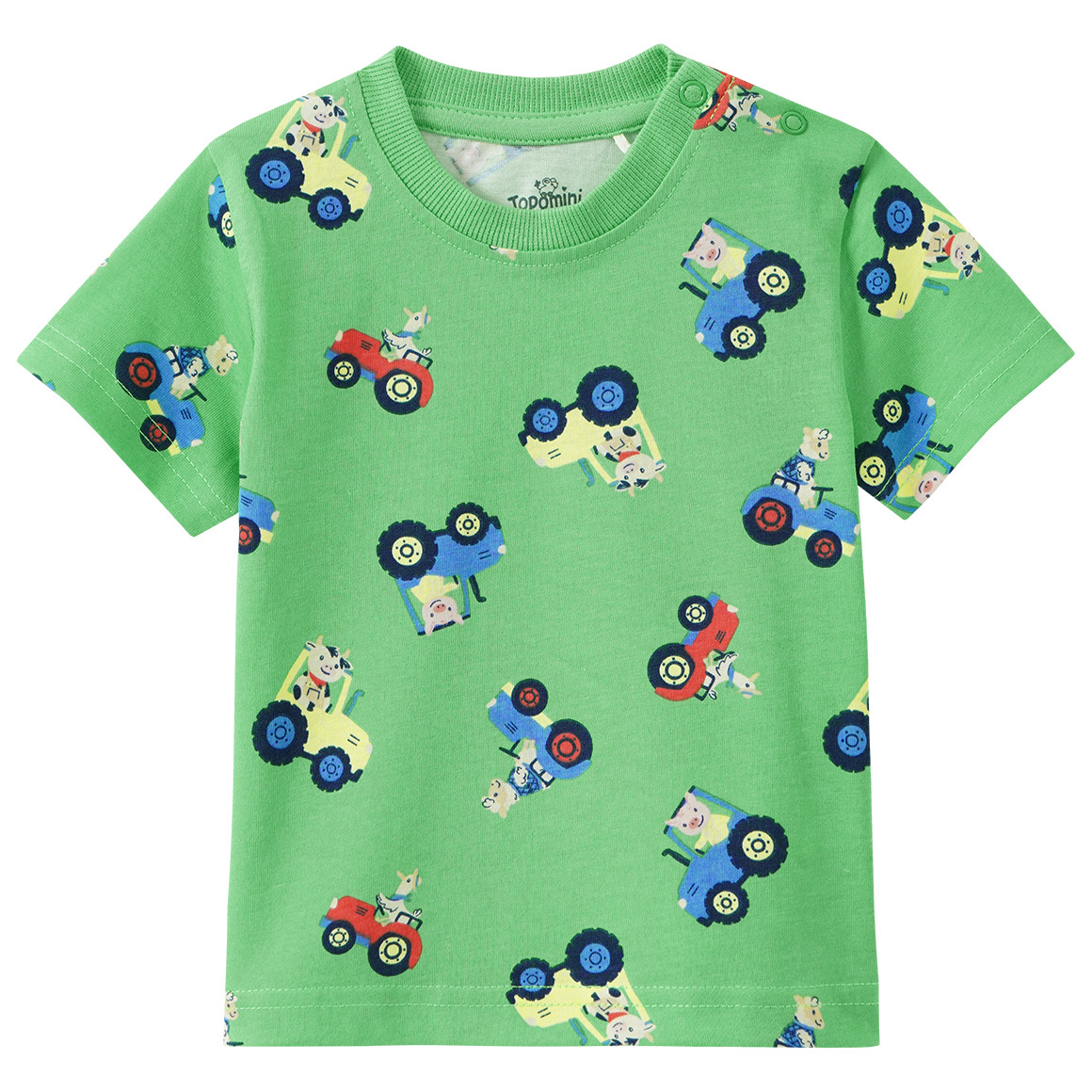 Baby T-Shirt mit Traktor-Allover