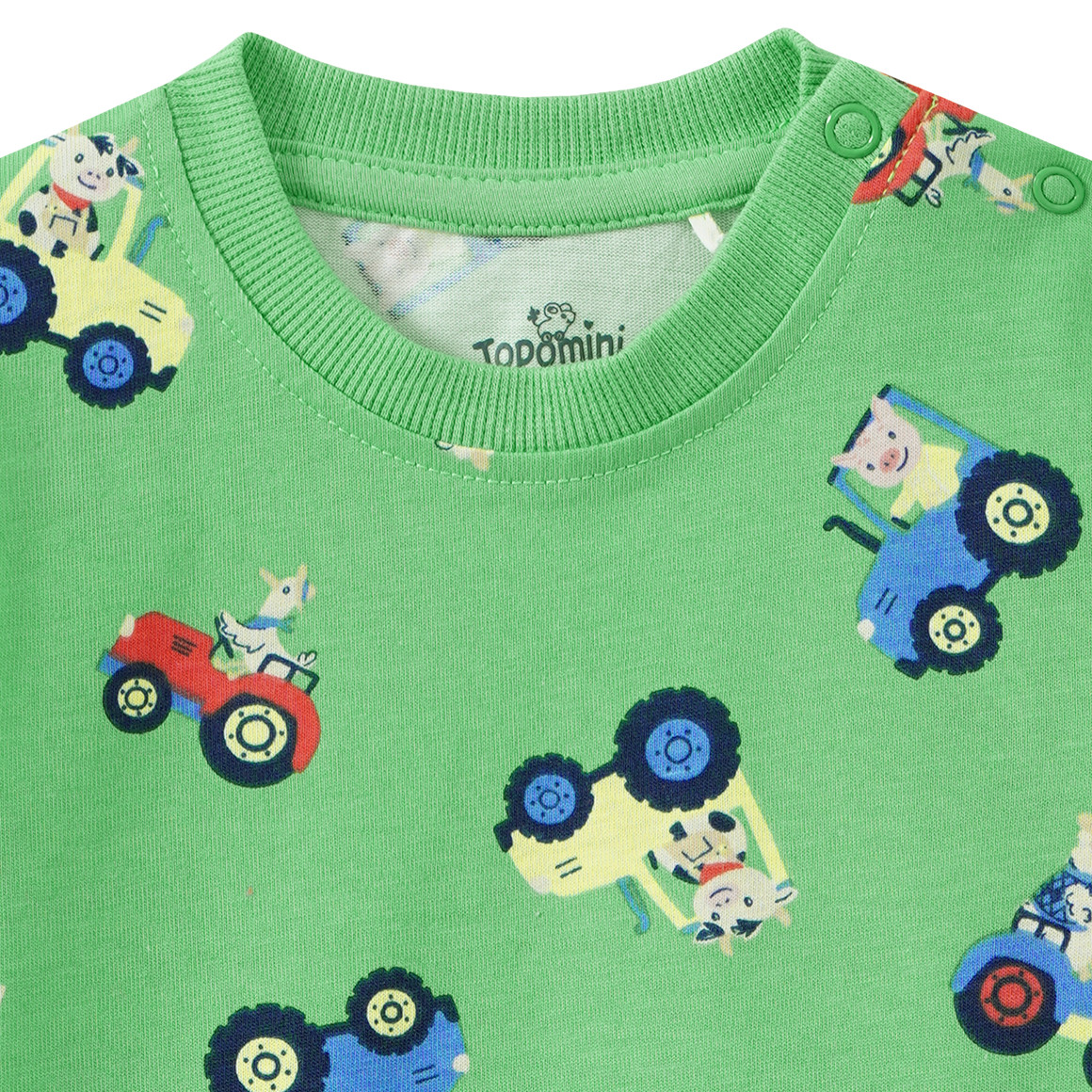Baby T-Shirt mit Traktor-Allover