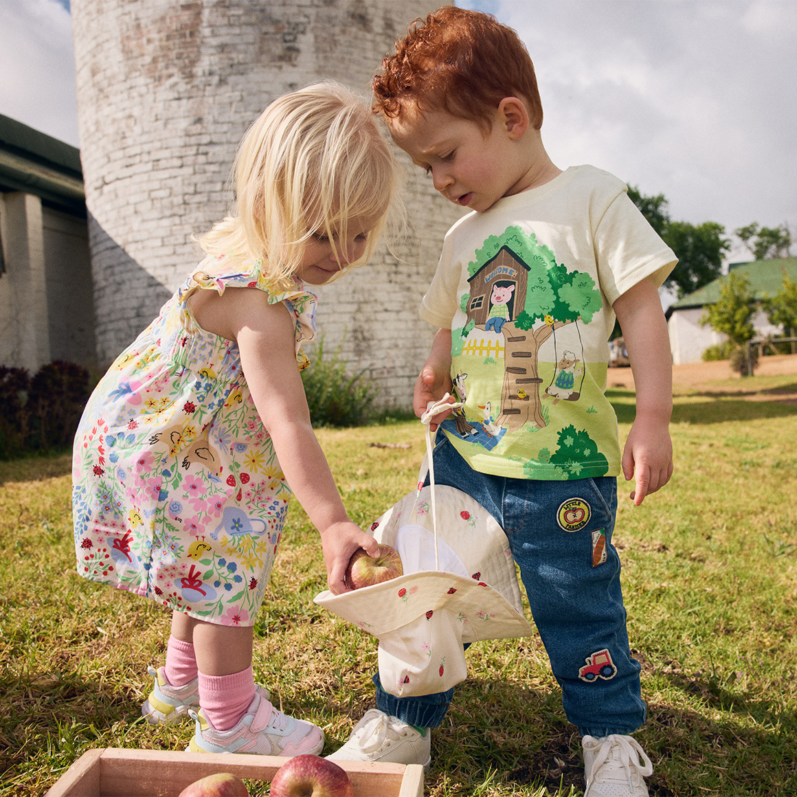 Baby Kleid mit Blumen-Allover