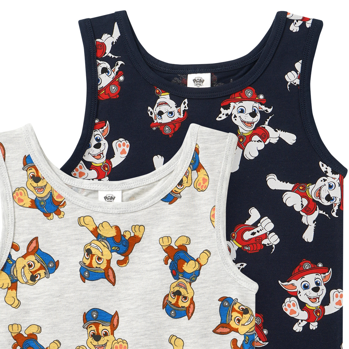 2 PAW Patrol Unterhemden mit Print
