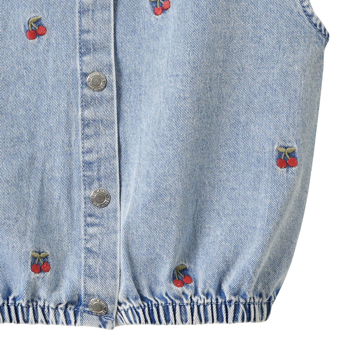 Meisjesjeansblouse met borduurwerk