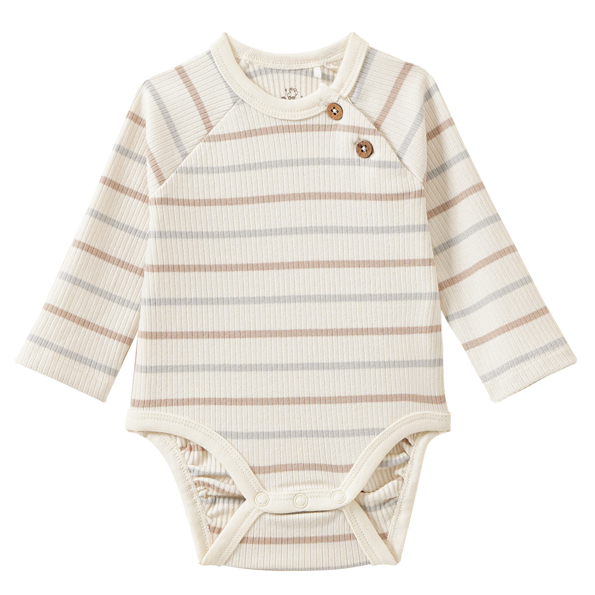 Baby Langarmbody mit Rippstruktur
