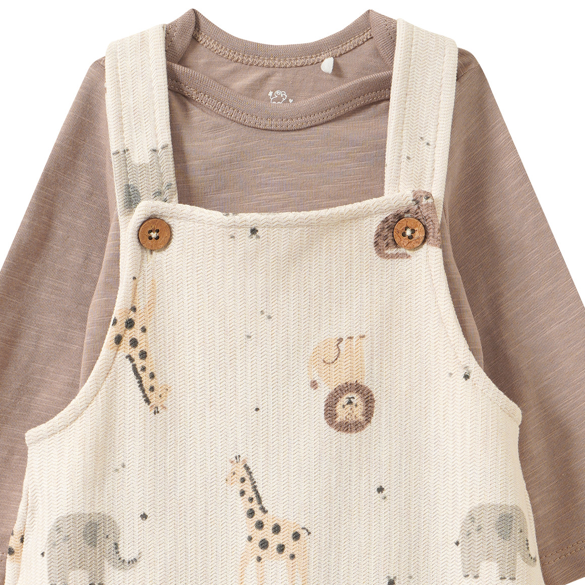 Newborn Set mit Langarmshirt und Latzhose