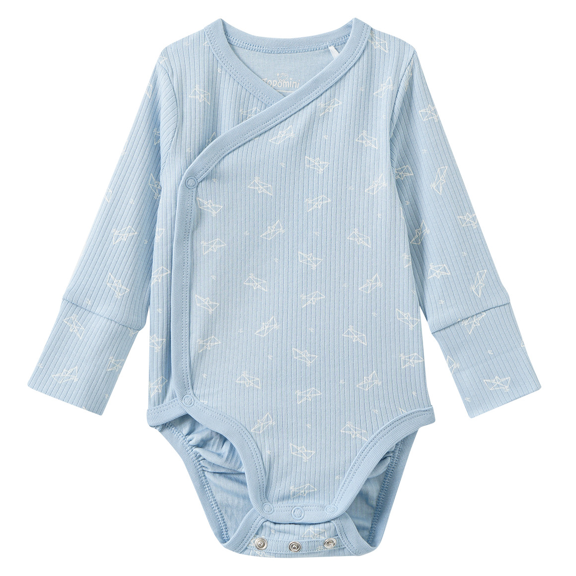 Newborn Set aus Wickelbody, Hose und Mütze