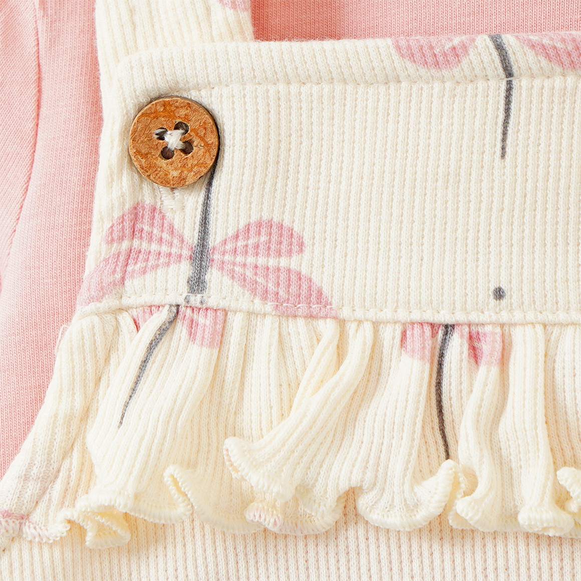 Newborn Set mit Langarmshirt und Latzhose